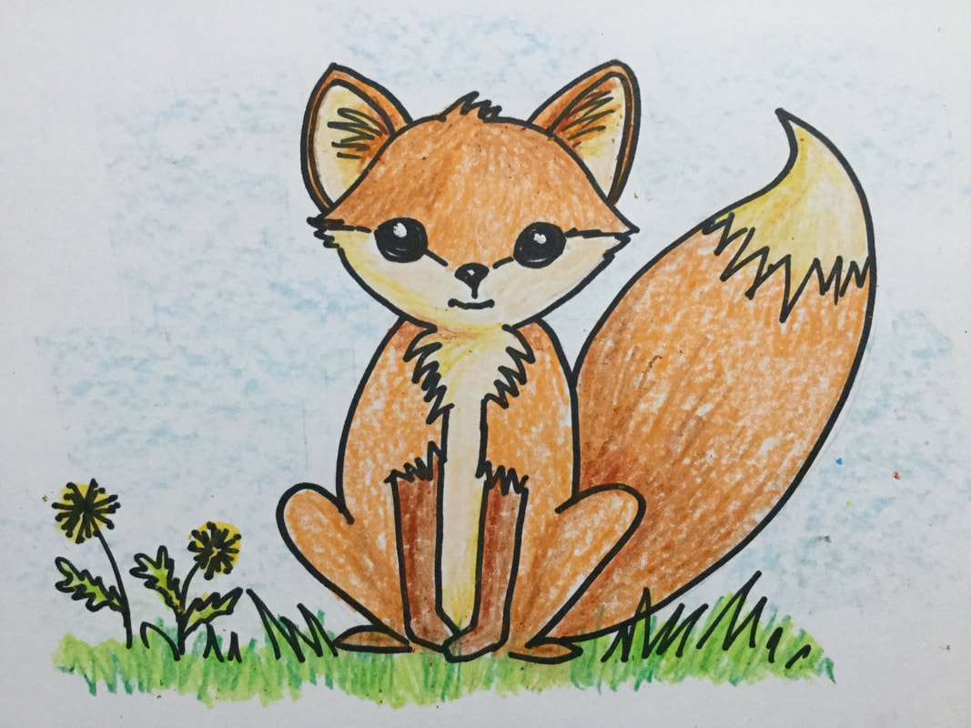 How to Draw a Realistic Fox for Kids - YouTube